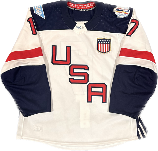 Ryan Kesler 2016 USA World Cup of Hockey White #17 Game Worn Jersey