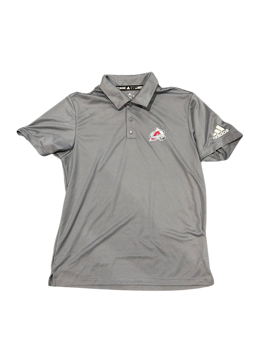 Colorado Avalanche Gray Adidas Golf Polo