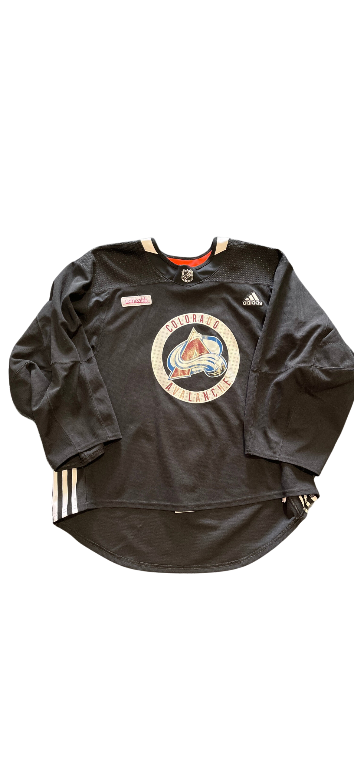 Used Black 58G Colorado Avalanche Goalie Cut Jersey (Multiple Numbers)