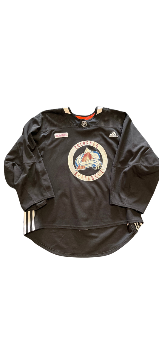 Used Black 58G Colorado Avalanche Goalie Cut Jersey (Multiple Numbers)