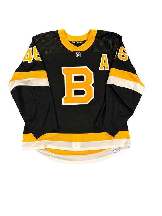 David Krejci Game Worn Boston Bruins Alternate Jersey