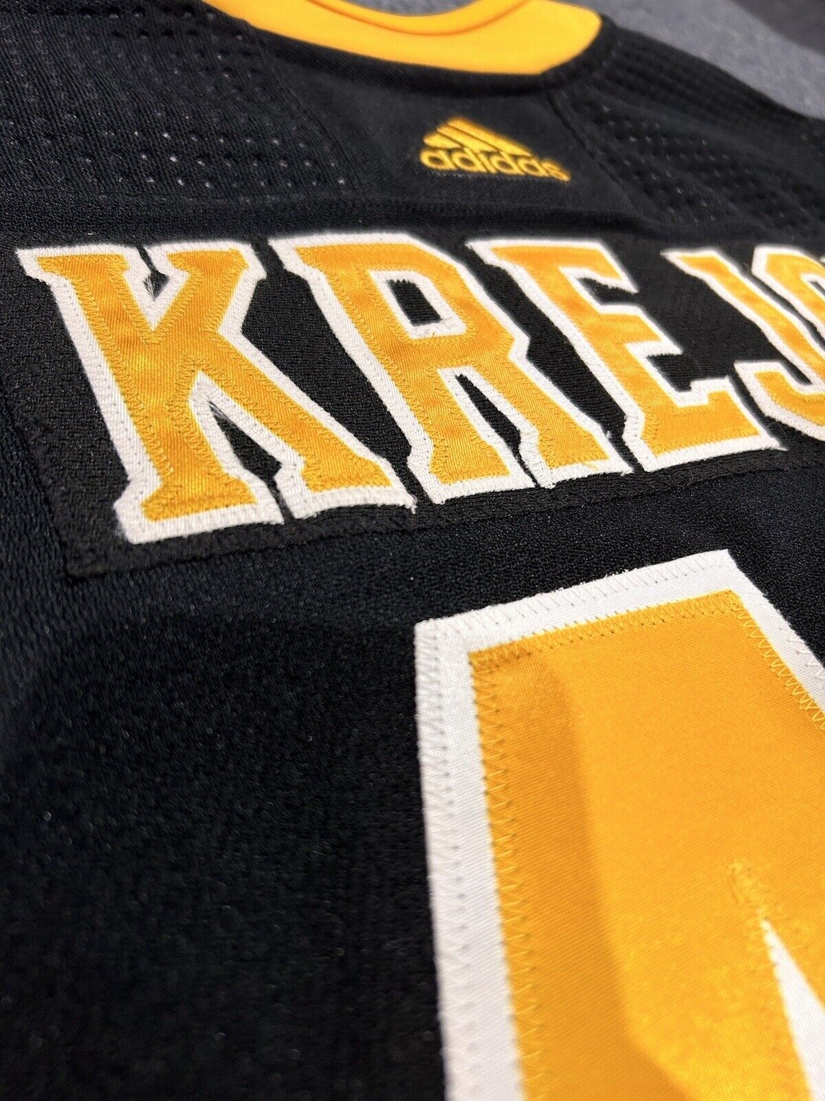 David Krejci Game Worn Boston Bruins Alternate Jersey