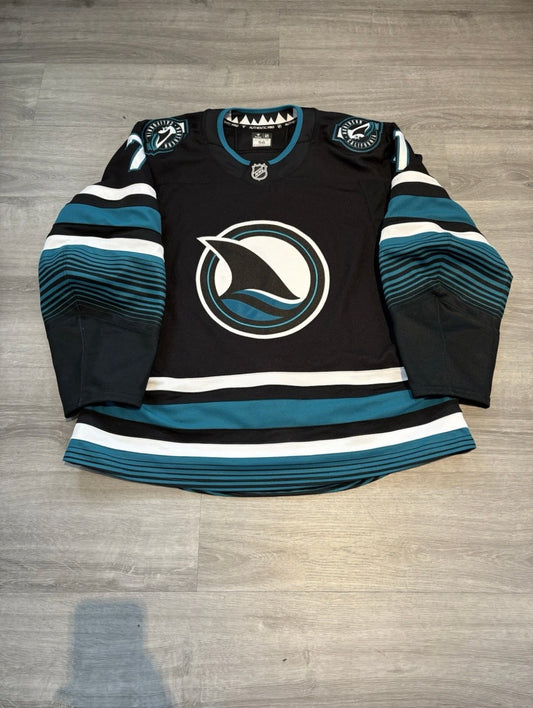 Macklin Celebrini 2024/25 Game Worn Photo Matched Alternate Jersey
