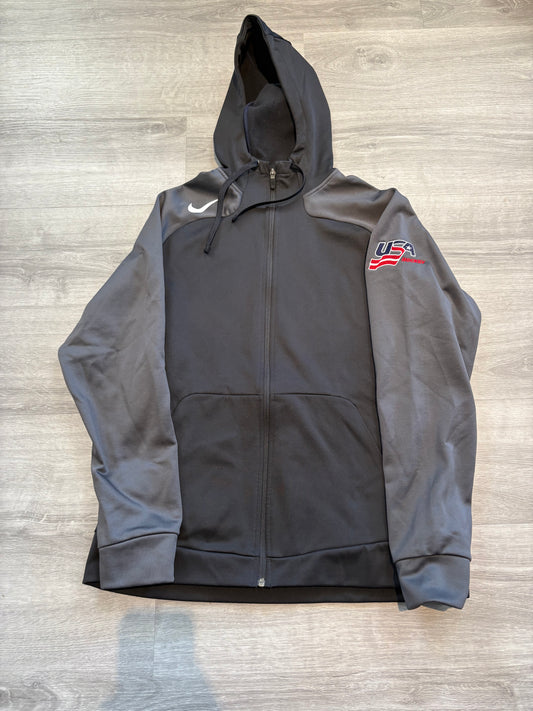 New Black Nike Team USA Full Zip Sweatshirt (Large)