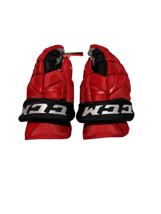 New Team Issued Carolina Hurricanes 14" CCM HG12 Gloves