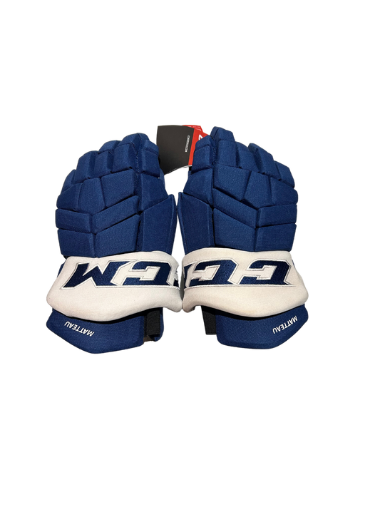 New Matteau Blue Colorado Avalanche CCM 15" HGTKP Gloves