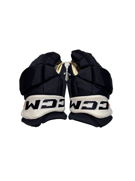 New Navy & White Team Issued Colorado Avalanche 14" CCM Jetspeed Gloves