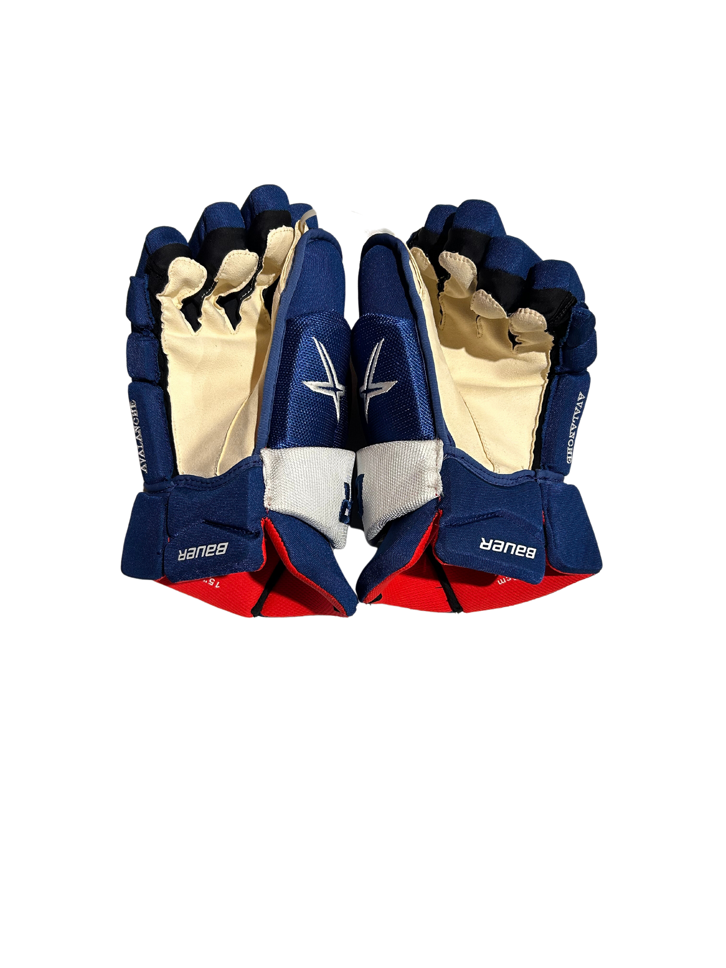New Team Issued Blue Colorado Avalanche 15" Bauer Vapor X Gloves (Extended Cuff)