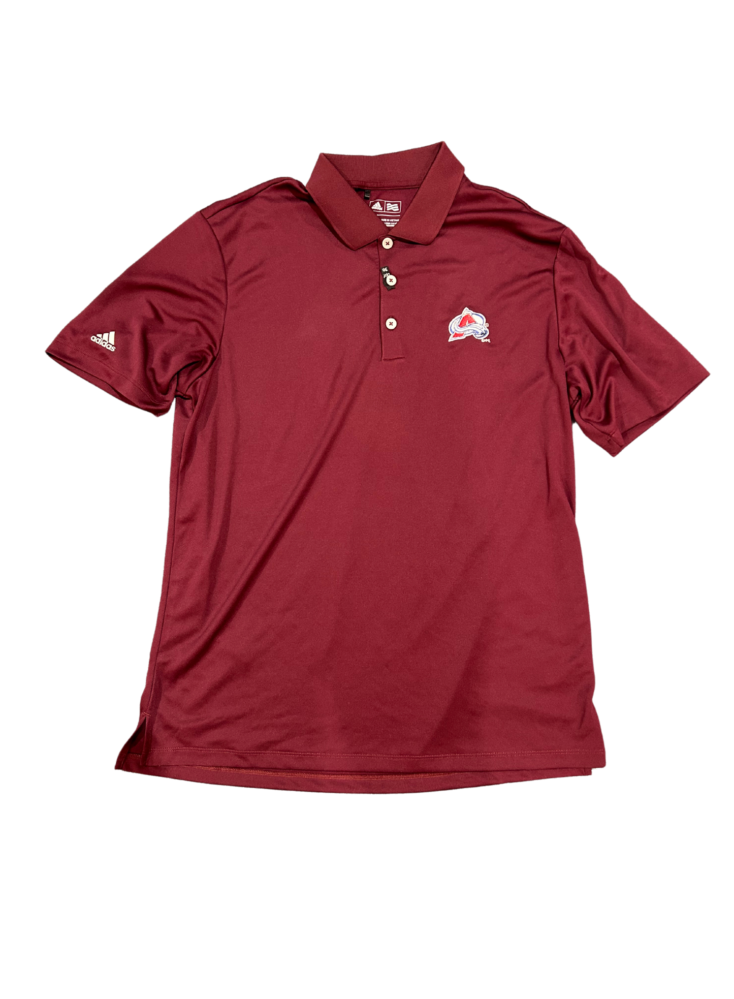 Colorado Avalanche Maroon (Regular Logo) Adidas Golf Polo