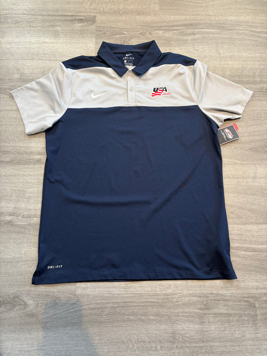 New Team USA Blue Nike Short Sleeve Polo (Large)