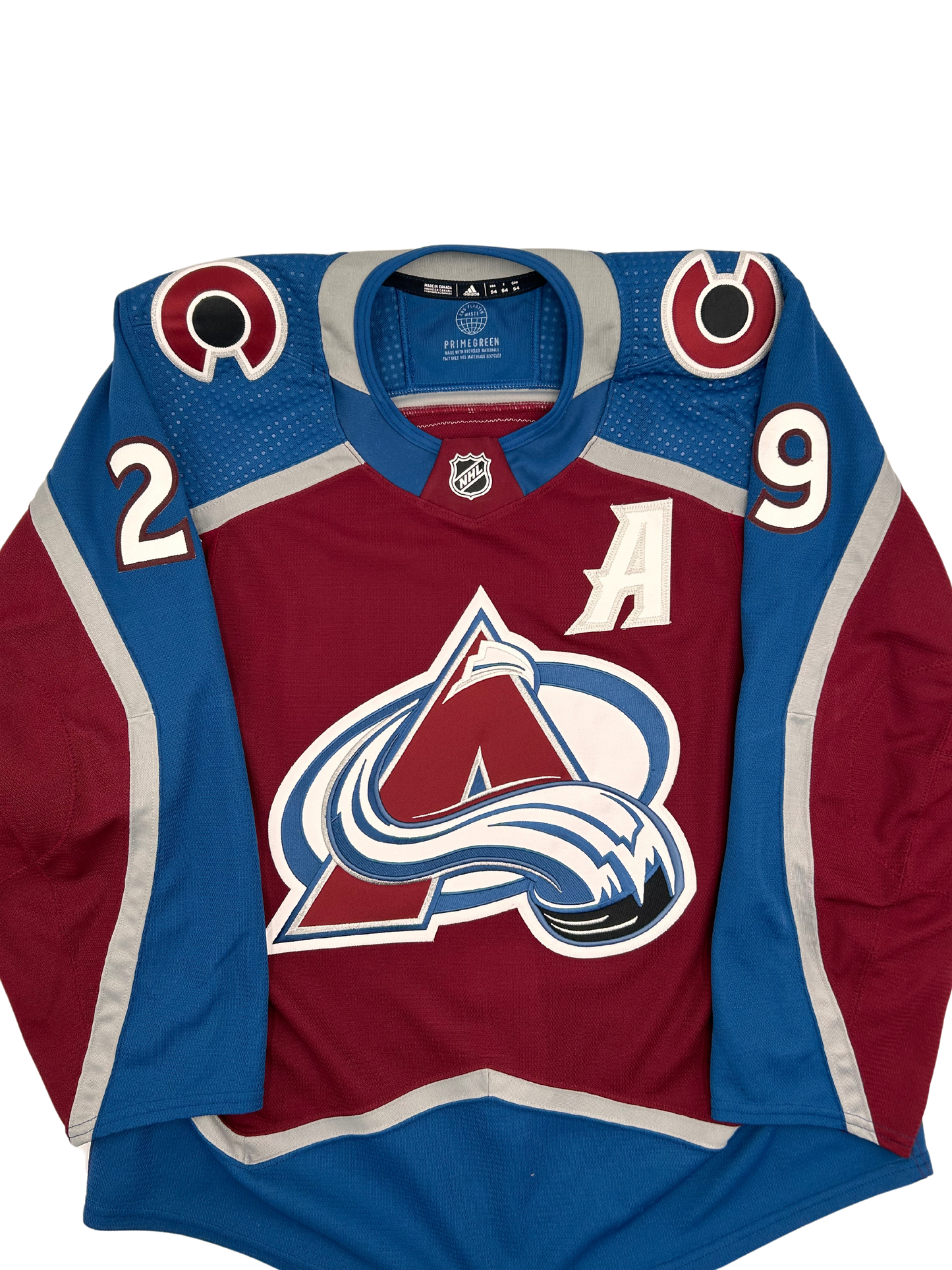 Nathan MacKinnon Game Worn 2023/24 Colorado Avalanche Home Jersey