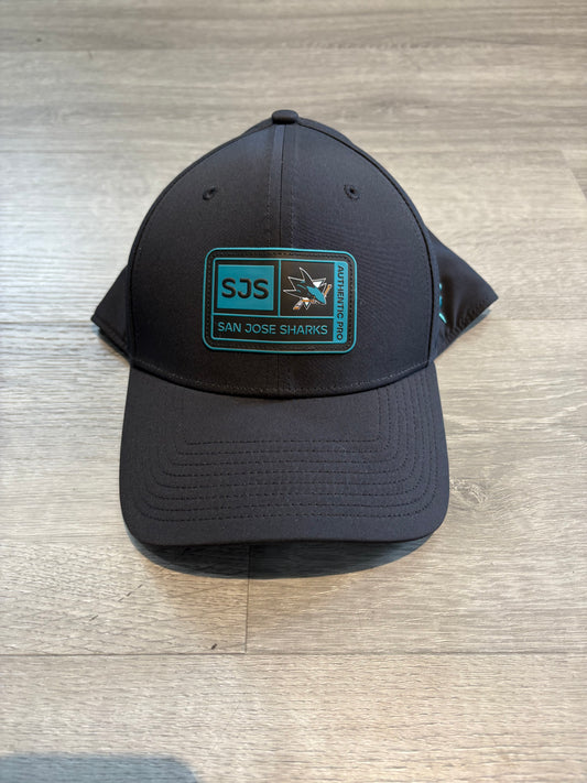 San Jose Sharks Team Issued Fanatics Black Men's Fitted Hat