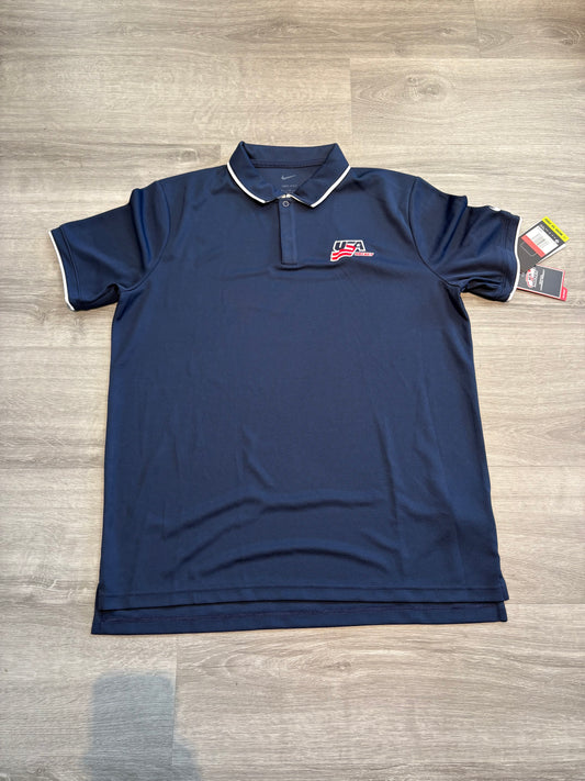 New Team USA Blue Nike Short Sleeve Polo (Large)