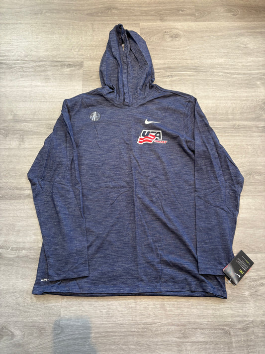 New Team USA Blue Nike Pullover Hoodie (Large)