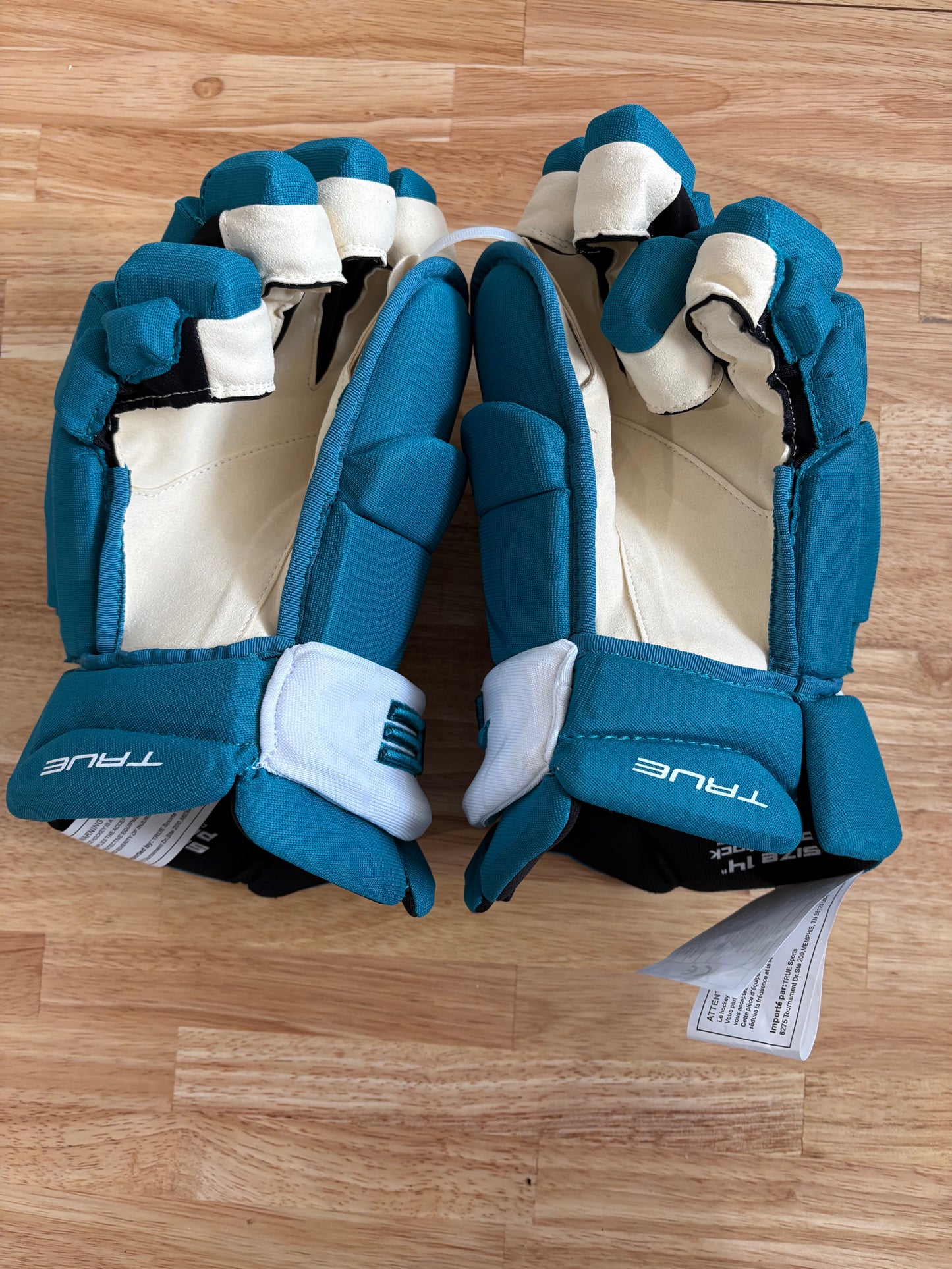 New San Jose Sharks True 14" Pro Stock Borderleau Catalyst 9X Pro Gloves