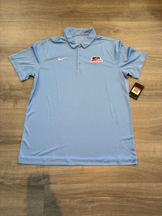 New Team USA Blue Nike Short Sleeve Polo (Large)