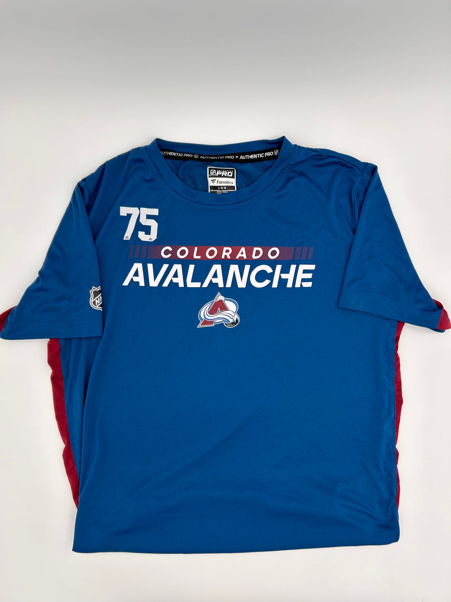 Colorado Avalanche Blue "Camp" Player Issued Shirt