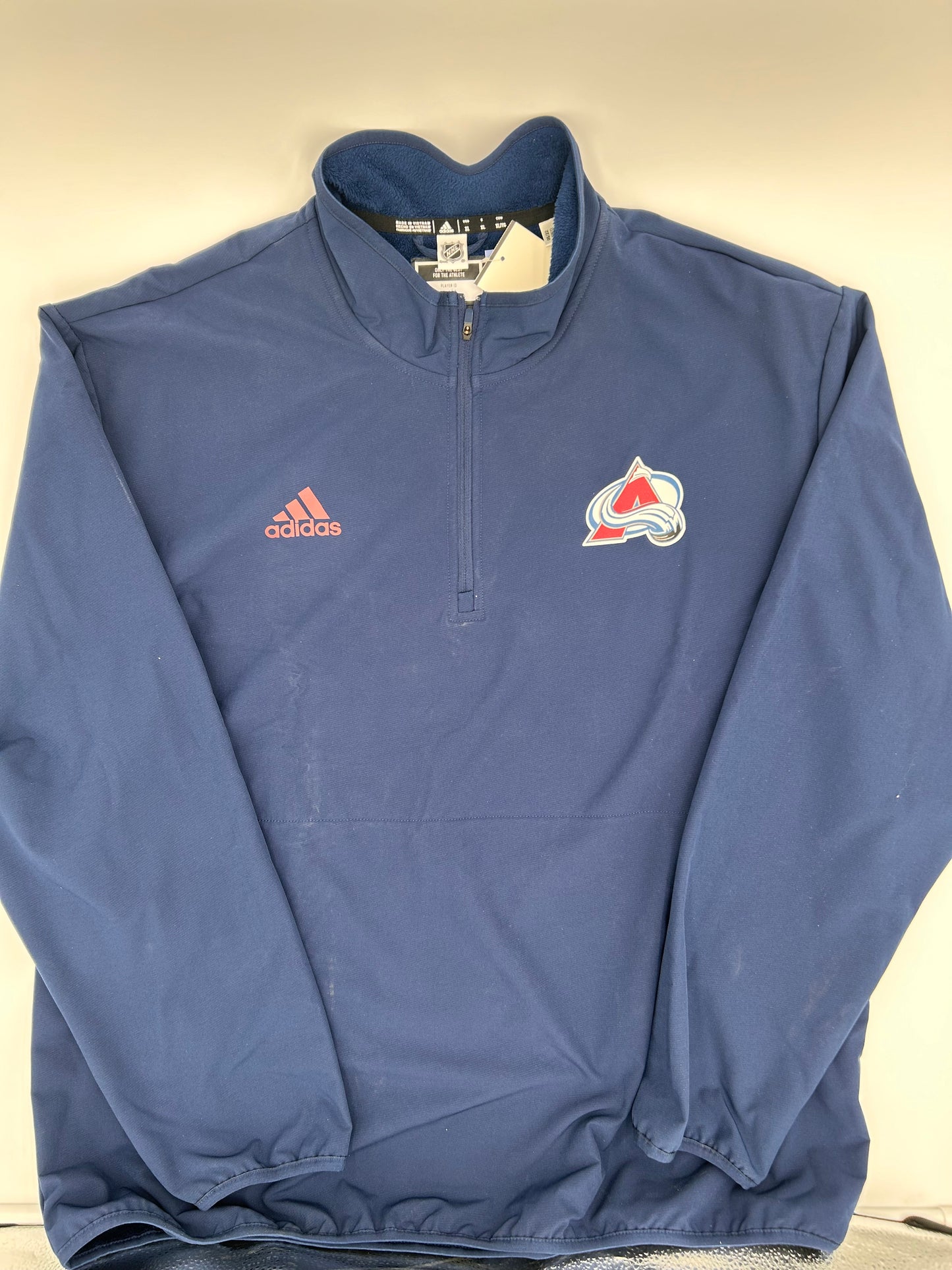 Colorado Avalanche Blue Adidas 1/4 Zip Jacket