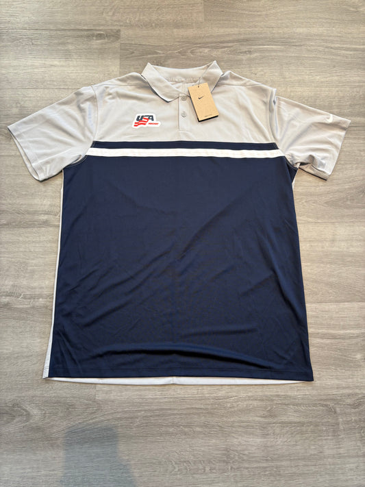 New Team USA Blue Nike Short Sleeve Polo (Large)