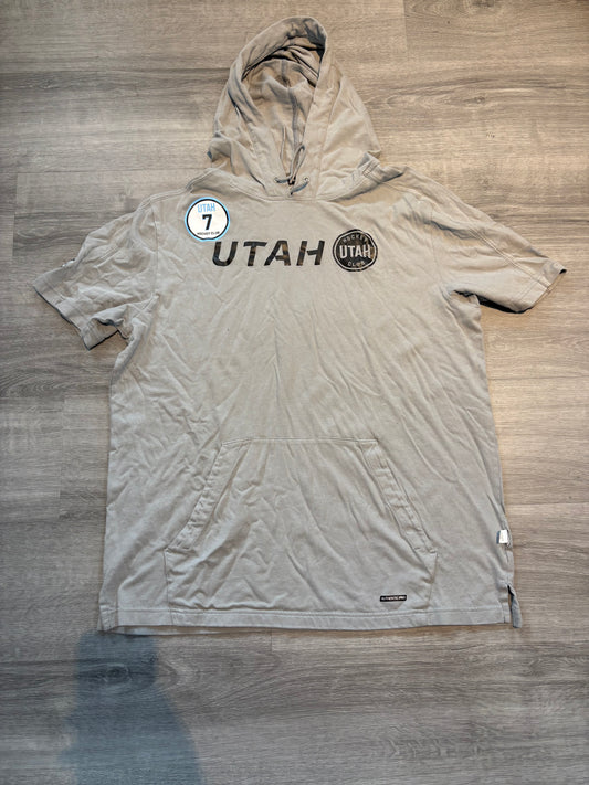 Utah Hockey Club Player Worn Light Gray 1/2 Sleeve Hoodie