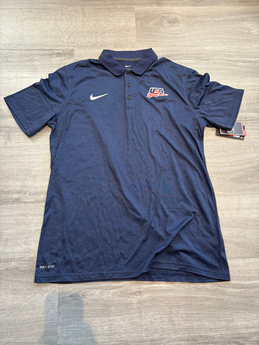 New Team USA Blue Nike Short Sleeve Polo (Large)