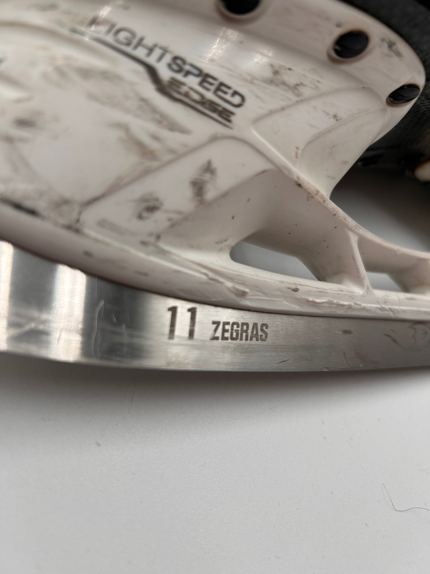 Trevor Zegras Anaheim Ducks Game Worn Photo Matched Skates