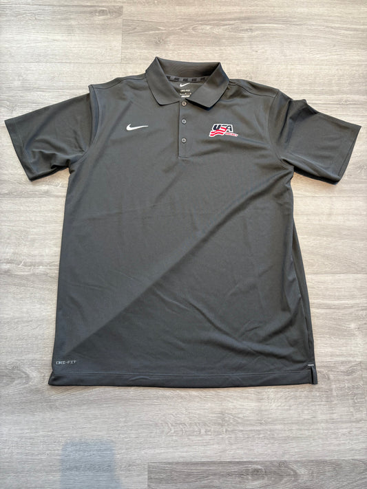 New Team USA Gray Nike Short Sleeve Polo (Large)