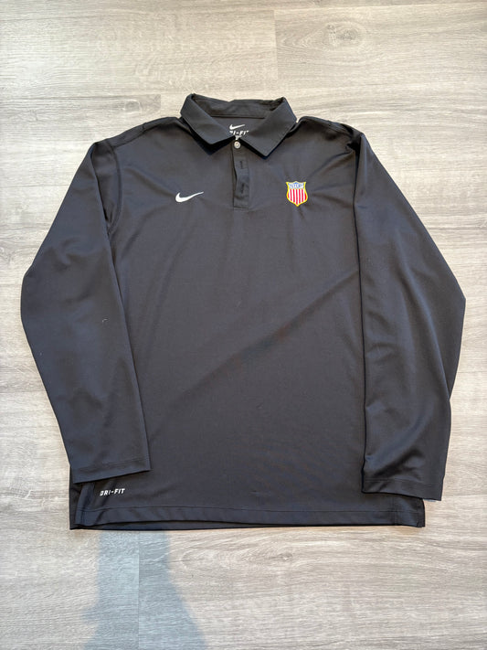 New Team USA NTDP Black Nike Long Sleeve Polo (Large)