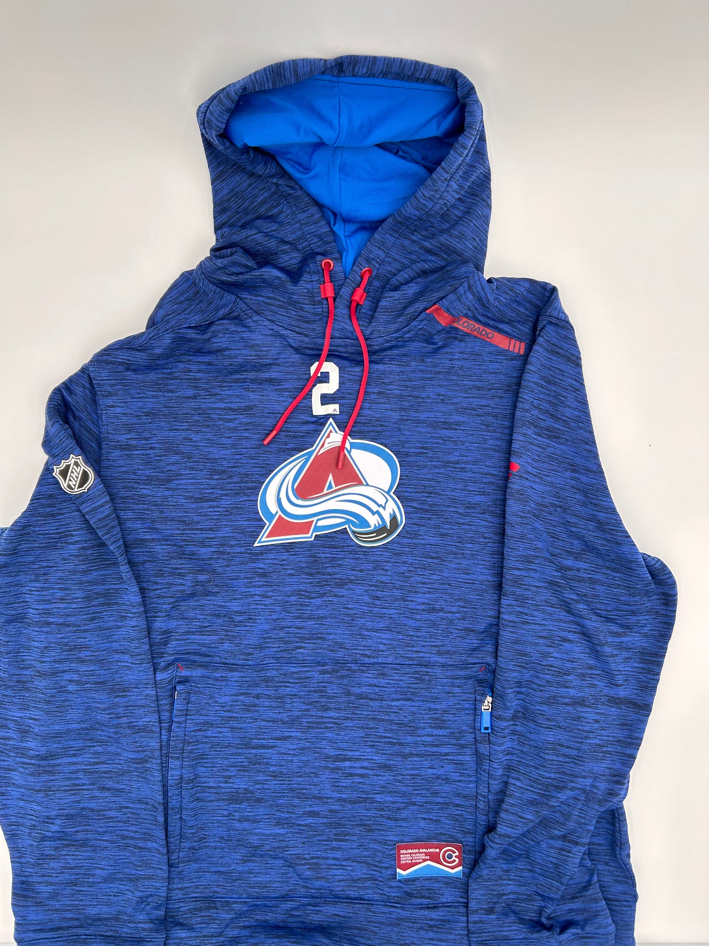 Colorado Avalanche Player Worn Blue Sweatshirt (With Patch)