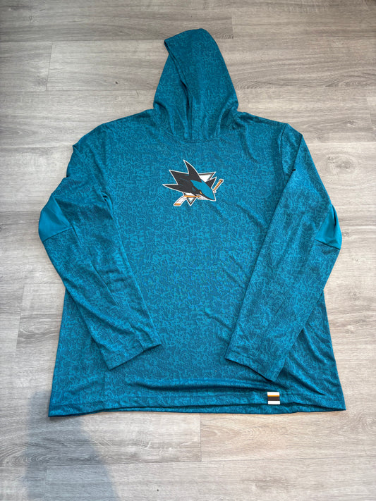 San Jose Sharks Fanatics Teal Team Issued Sweatshirt (XL)
