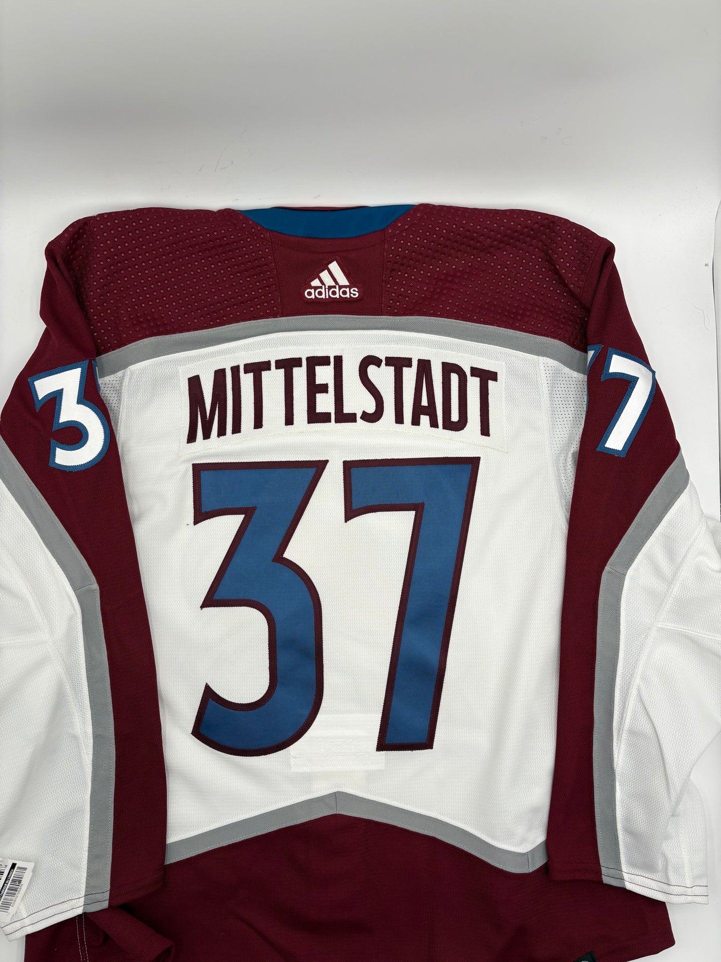 Casey Mittelstadt Colorado Avalanche Road Made in Canada Jersey