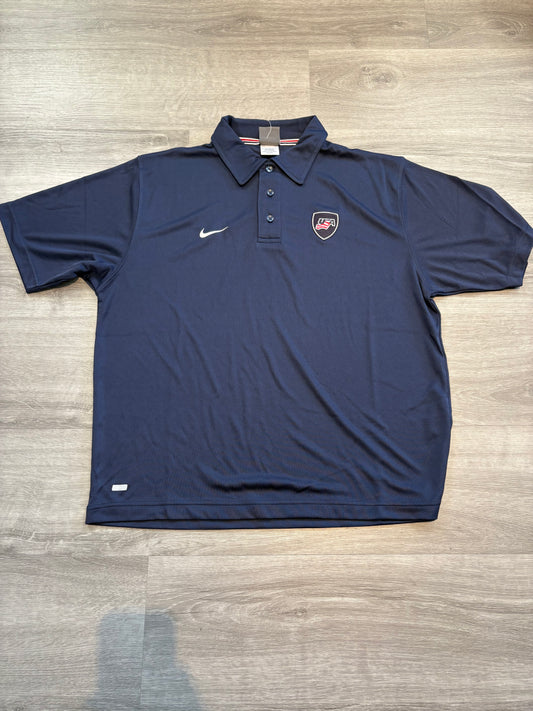 New Team USA Blue Nike Short Sleeve Polo (Large)