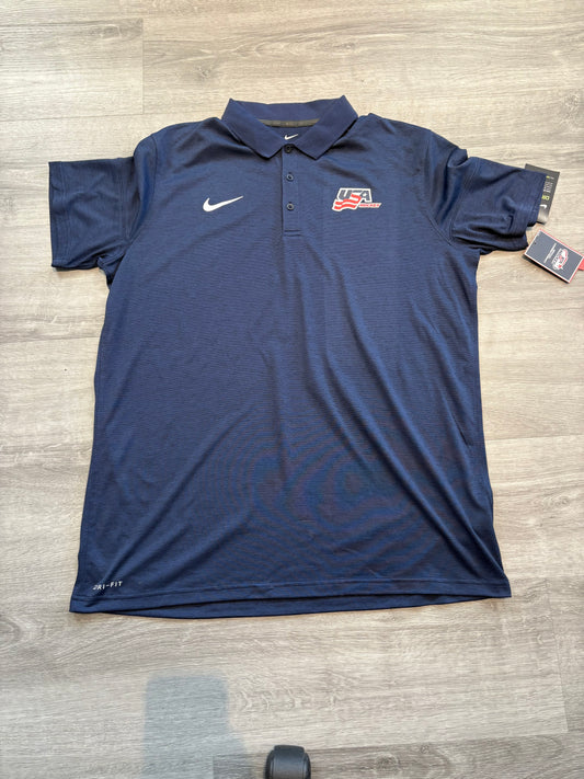 New Team USA Blue Nike Short Sleeve Polo (Large)