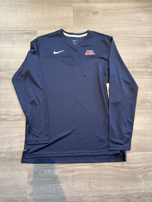 New Team USA Blue Nike Long Sleeve Shirt (Large)