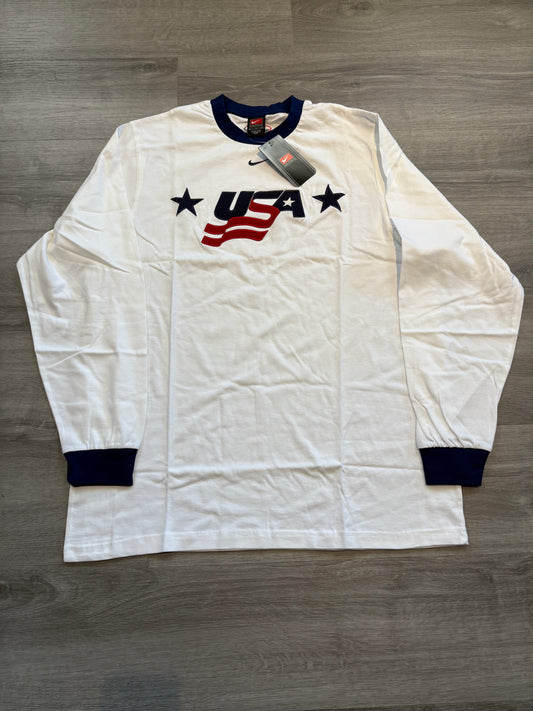 New Team USA White Nike Long Sleeve Shirt (Large)