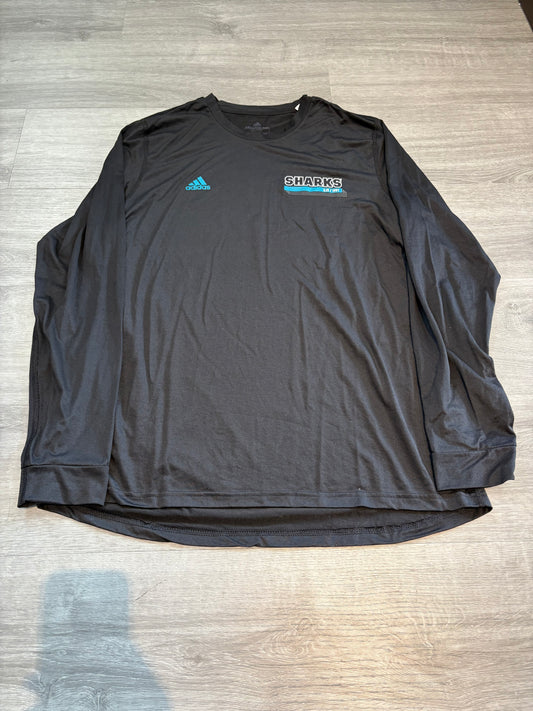 San Jose Sharks Team Issued Black XL Men's Adidas Shirt