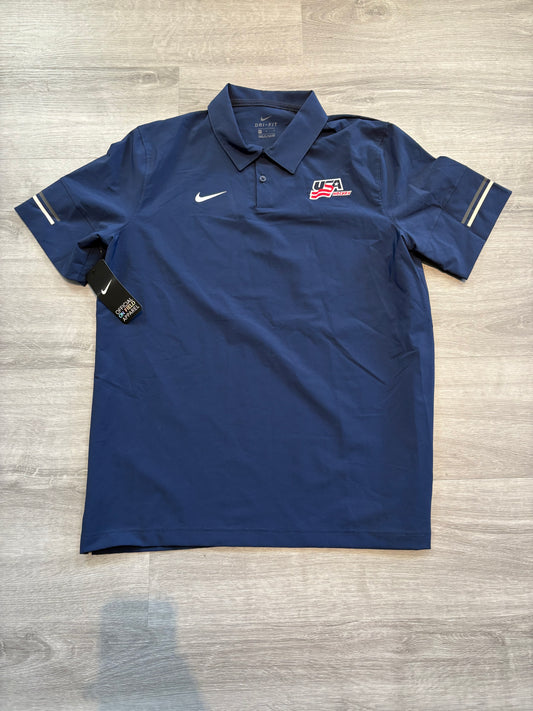 New Team USA Blue Nike Short Sleeve Polo (Large)