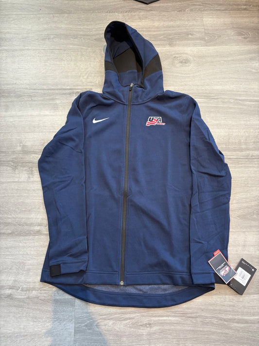 New Blue Nike Team USA Full Zip Sweatshirt (Large)