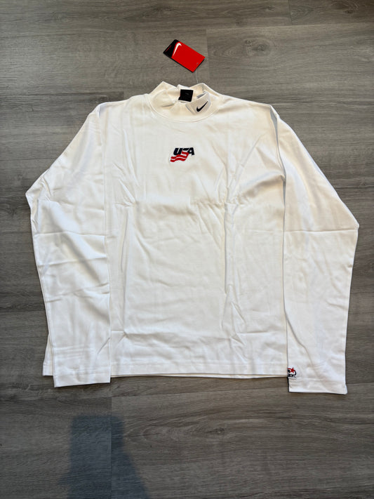 New Team USA White Nike Long Sleeve Undershirt (Large)