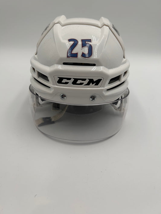 Logan O'Connor 2023/24 Colorado Avalanche Game Worn Away Helmet