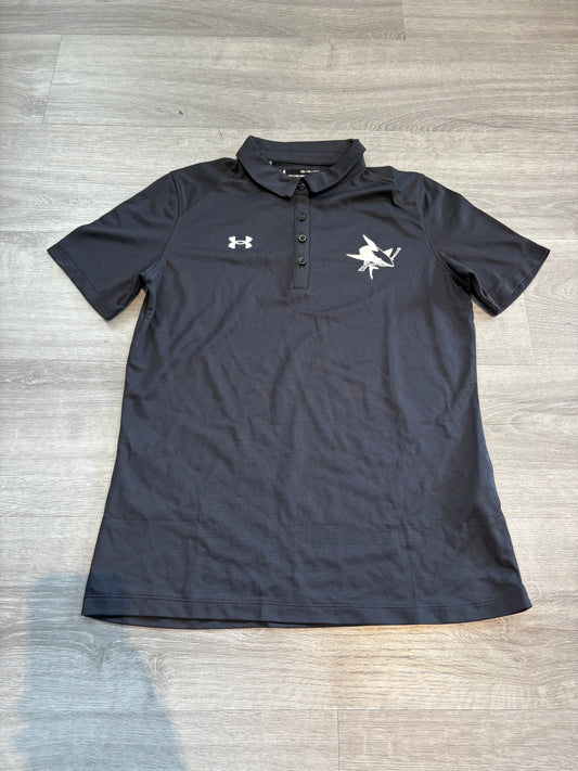 San Jose Sharks Team Issued Black XS Men's Under Armour Polo