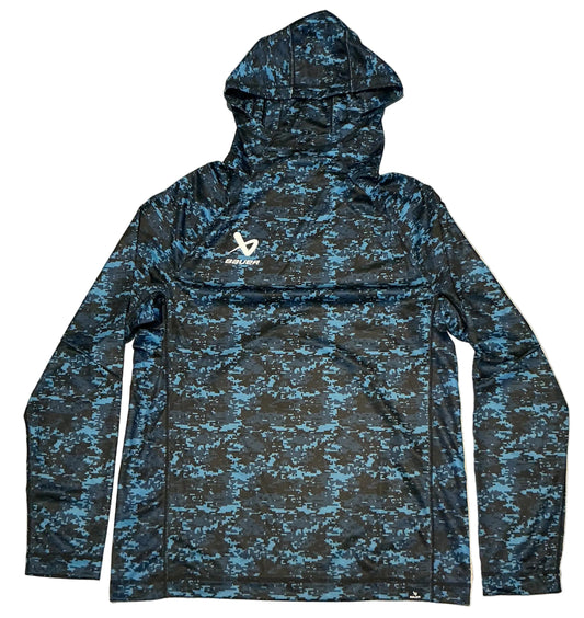 New Blue Bauer Camo Tech Pullover