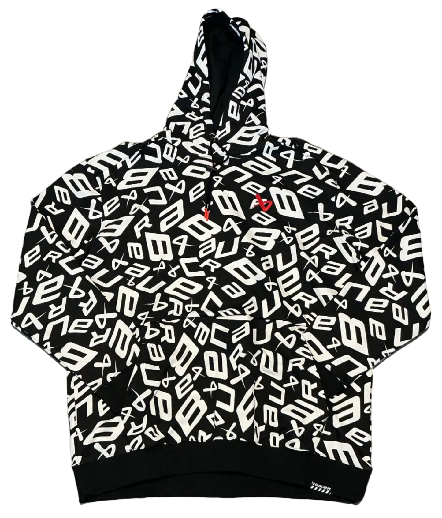 New Black and White Bauer Hyperlite Letter Bomb Sweatshirt