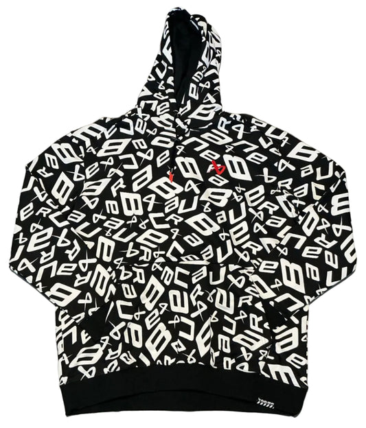 New Black and White Bauer Hyperlite Letter Bomb Sweatshirt
