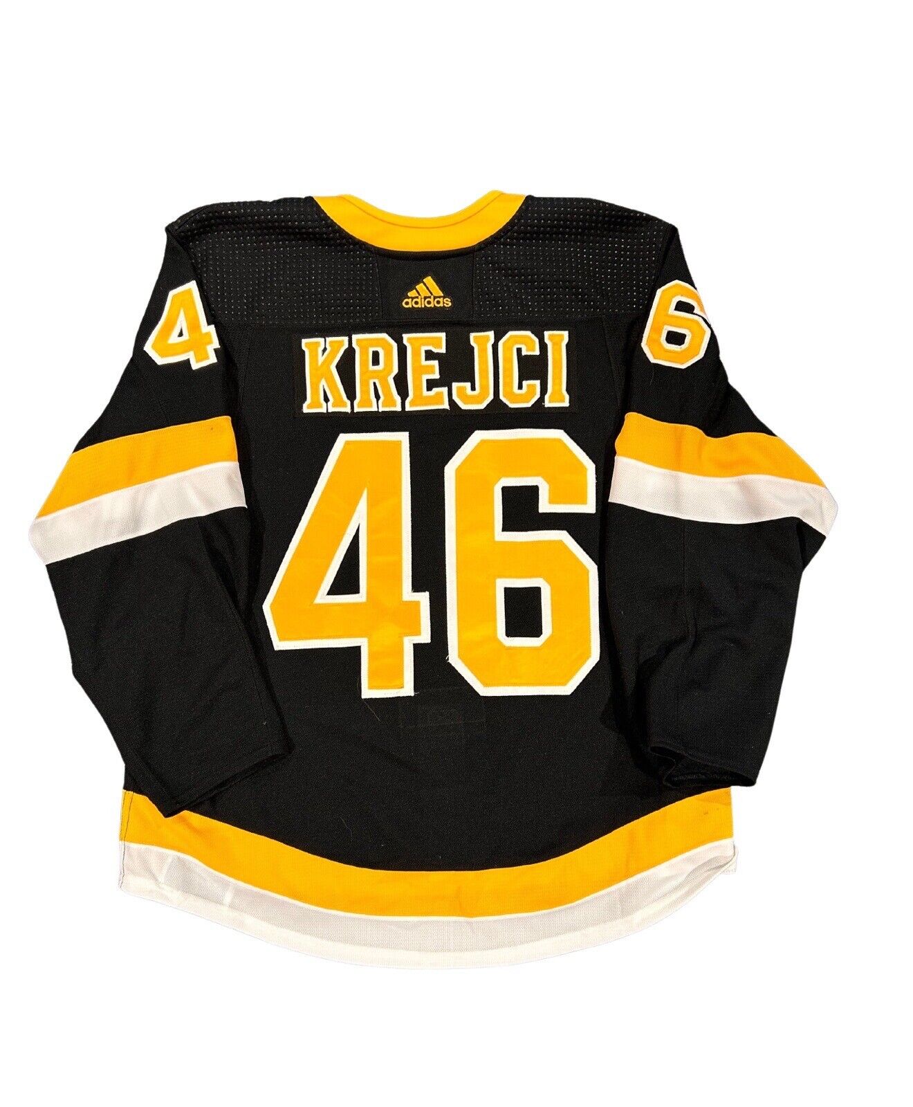 David Krejci Game Worn Boston Bruins Alternate Jersey